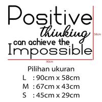 Gambar Stiker Dekorasi Unik Kata Kata Motivasi Quotes Office Home Decor Kaca Kantor Kafe Hiasan Dinding Cafe Rumah Wall Custom Sticker Achieve The Impossible - L dari storejennifer undefined 2 Tokopedia
