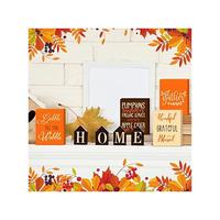 Gambar 9 Pack Thanksgiving Tiered Tray Decorations Rustic Fall Wooden Signs Thanksgiving Table Decor Autumn Harvest Shelf Tabletop Holiday Party Kitchen Table Centerpiece Farmhouse Decor dari Awal Sttore undefined 5 Tokopedia