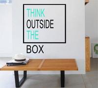 Gambar Stiker Dekorasi Unik Kata Kata Motivasi Quotes Office Home Decor Kaca Kantor Kafe Hiasan Dinding Cafe Rumah Wall Custom Sticker Think Outside The Box - L dari storejennifer undefined 1 Tokopedia
