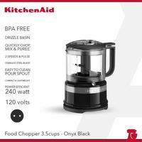 Gambar KitchenAid 3.5 Cup Mini Food Processor 5KFC3516EOB - Onyx Black dari KitchenAid Small App ID undefined 1 Tokopedia
