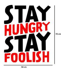Gambar Stiker Dekorasi Unik Lucu Kaca Dinding Rumah Cafe Restaurant Kafe Office Home Decor Kantor Toko Hiasan Dinding Wall Custom Cutting Sticker Stay Hungry - L dari storejennifer undefined 2 Tokopedia