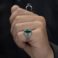 Gambar Cincin Batu akik Yaman Ahdhor dengan Ring Perak Original Yemen AKM011G - 6 dari AKIK ALYAMAN undefined 4 Tokopedia