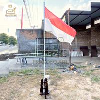 Gambar Tiang Bendera Putih/Tiang Bendera Jalan/Tiang Bendera Tiang Bendera Besi/Tiang Bendera Outdoor dari Prakoso Art undefined 3 Tokopedia