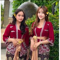 Gambar GB Kebaya wayang bordir sifon tangan lonceng - kuning lemon, XXL dari indah str undefined 1 Tokopedia