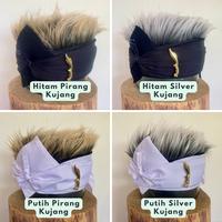 Gambar udeng jawa / udeng bali / udeng batik kekinian kreasi bulu korea - Hitam Cream dari Mode Lifestyle undefined 5 Tokopedia