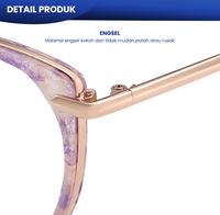 Gambar Kacamata Frame Cat Eye Metal PC Lensa Photocromic Blueray Glasses Anti Cahaya Biru Fashion Modis Gaya Korea Eyewear Pria Wanita IOOI S11916 - C8, Frame Only dari IOOI.kacamata undefined 4 Tokopedia