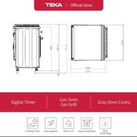 Gambar Teka Freestanding Cooker FS 604 Graphite 60cm dari Teka Casa Uma undefined 3 Tokopedia