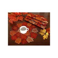 Gambar Granddeco Fall Thanksgiving Placemats Set Of 4 With Cutwork Embroidered Maple Leaves Autumn Harvest Table Decorations Thanksgiving Party Holiday Dinner dari Tungku Market undefined 3 Tokopedia
