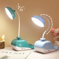 Gambar lampu belajar meja led karakter hiu lucu charge usb - Biru dari Jpshopline undefined 5 Tokopedia