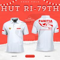 Gambar Diskongedegedean Kaos Kerah Polo HUT RI 79 Tshirt Panitia Free Custom Nama dan Daerah Model 3 - Gambar 2 Putih, L dari Diskongedegedean undefined 4 Tokopedia