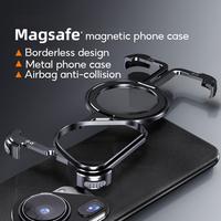 Gambar OATSBASF Borderless Metal Phone Case with Kickstand For Huawei Pro 70 pro+/Pura 70 Ultra - Hitam, Pura 70 dari Pear' Case undefined 3 Tokopedia