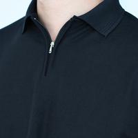 Gambar Zipper Polo Shirt | Kaos Polos Pria Half Zip - Kaos Lengan Pendek - Cream, L dari Rins Ofc Store undefined 5 Tokopedia