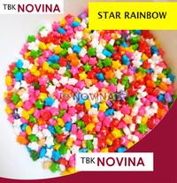 Gambar SPRINKLE KUE 2 / TRIMIT HIASAN KUE BENTUK MIX2 - STAR RAINBOW, 10 gram dari NOVINA TBK undefined 1 Tokopedia