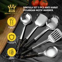 Gambar BrightCrown Spatula Utensil Stainless Steel Dengan Gagang Motif Marmer - GC-02 dari Bright Crown Officiall Store undefined 1 Tokopedia
