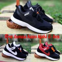 Gambar sepatu Nike tabung hitam anak sekolah laki-laki anak perempuan - TB hitam putih, 32 dari autobelanjaberkah undefined 3 Tokopedia