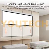 Gambar Layar Proyektor Manual 84" - Screen Projector Wall Mount 84 inch Gantung Dinding Sistem Tarik - Kirim Reguler dari YouTech undefined 5 Tokopedia
