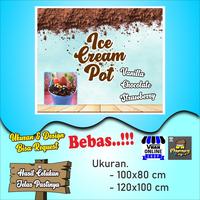 Gambar Spanduk, Banner, Mmt Ice Cream Pot, Es Krim Pot Bunga, Bagus Murah - 100x80 cm dari vhan fariz undefined 1 Tokopedia
