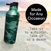 Gambar Corkcicle Canteen Sport Collection - Water Bottle & Thermos - Shatterproof Stainless Steel, 20 oz, Jade Camo dari Bambini Corner Official undefined 3 Tokopedia