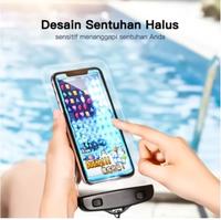 Gambar Case Waterproof Glow in The Dark/ Casing Anti Air Untuk Berenang / Sarung HP Case Kantong Anti Air Waterproof with Strap - Merah Muda, Biasa dari Pasevin Electronics undefined 2 Tokopedia