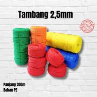 Gambar Tali Tambang 2.5 mm per roll - Tali Tampar / Tali Layangan / Tali Pertanian - Tali Tenda - Biru dari Mitra Farm_NEW undefined 1 Tokopedia