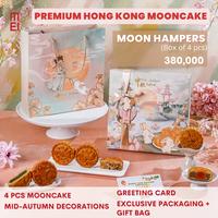 Gambar MEI Premium Hampers Mooncake Kue Bulan dengan Bahan Hongkong - Pilihan Rasa Pure White Lotus & White Lotus with Single Egg Yolk - 125gr per Pcs - Isi 4 Pcs - Kemasan Mewah - Manis Lebih Sedikit - Siap Stok - Gold Hampers, White Lotus dari Mei Bakcang undefined 5 Tokopedia