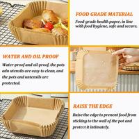 Gambar TaffHOME Kertas Alas Air Fryer 50 PCS Paper Liner Oilproof Non Stick MEIJIA MJ5 - Putih 16cm dari BudgetGadget undefined 5 Tokopedia