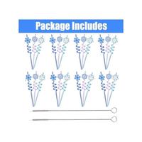 Gambar 24 Pack Reusable Frozen Straws Party Favors Crazy Snowflake Plastic Drinking Straw Birthday Party Decorations Supplies With 2 Cleaning Brushes Blue dari Awal Sttore undefined 2 Tokopedia