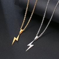 Gambar Bolt Kalung Bentuk Petir Warna Putih Kuning Hitam Bahan titanium steel Gaya Hip hop Untuk Wanita Pria Unisex - TnT, Black dari Lapak Musiman undefined 2 Tokopedia