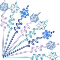 Gambar 24 Pack Reusable Frozen Straws Party Favors Crazy Snowflake Plastic Drinking Straw Birthday Party Decorations Supplies With 2 Cleaning Brushes Blue dari Awal Sttore undefined 1 Tokopedia
