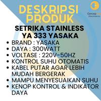 Gambar Setrika Stainless YA 333 YASAKA dari Gercepkuy Electronics undefined 4 Tokopedia