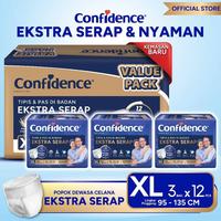 Gambar Confidence Popok Dewasa Celana Ekstra Serap E-Pack XL 36 [Carton] - Default dari Toko REFALDI undefined 1 Tokopedia