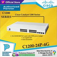Gambar Cisco Catalyst 1200 Series C1200-24P-4G Smart Switch 24-Port PoE+ 195W 4x 1G SFP - Unit Only dari Profesional Network undefined 1 Tokopedia