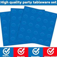 Gambar 96Pcs Building Block Birthday Party Supplies Building Bricks Tableware Sets Paper Plates Napkins ks Building Block Dinnerware Set Birthday Baby Shower Party Decorations Kids Boys 24 Guests dari zhafira333 undefined 4 Tokopedia