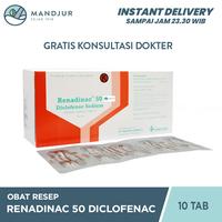 Gambar Renadinac 50 Mg Strip 10 Tablet / Natrium Diklofenak / Nyeri Sendi dari Apotekmandjurofficial undefined 1 Tokopedia