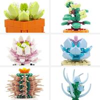 Gambar 6 Succulents Flowers Building Kit Set Fresh Bonsai Plant Building Blocks Toy Pretty_Botanical Collection Dcor Creative Building Project Adults Kids 503Pcs dari zhafira333 undefined 2 Tokopedia