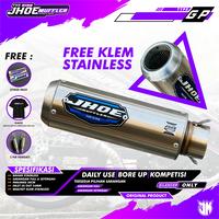 Gambar Knalpot Racing Supra GTR 150  Sonic Original Jhoe Muffler Model Malaysia style - KARBON P20 dari Jhoe Part Shop undefined 2 Tokopedia