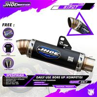 Gambar Knalpot Racing Supra GTR 150  Sonic Original Jhoe Muffler Model Malaysia style - KARBON P20 dari Jhoe Part Shop undefined 4 Tokopedia
