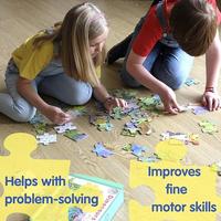 Gambar World Map Big Floor Puzzle With Thick Jigsaw Puzzle Pieces Which Can Also Be Used On A Table Are Floor Puzzles Kids Ages 48 Years And Older Dinosaur Puzzle dari Shine Markett undefined 4 Tokopedia