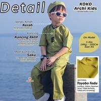 Gambar Setelan Baju Koko Anak Laki Laki Busana Muslim Cowok ORIZANO - Maroon, S/6 dari Orizano Official undefined 5 Tokopedia