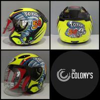 Gambar HELM KYT HALF FACE HALFFACE MOTIF CORAK TOPAN REPLICA SE|HELM KYT DJMARU DJ MARU MOTIF TOPAN RACE EDITION ORI SNI DOT| HELM KYT PAKET GANTENG - L dari Thecolonys undefined 1 Tokopedia