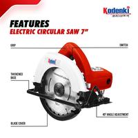 Gambar Alat Mesin Gergaji Piso Pisau Listrik Potong Pemotong Belah Papan Balok Kaso Kayu Plywood Particle Fiber Board Mebel Meuble Kusen Pintu Jendela Circle Circular Multi Saw Wood Cutting Cutter Woodworking Chainsaw Blade 7" 7Inch 7 Inch Kodenki Murah Kuat dari Twendy Calya undefined 2 Tokopedia