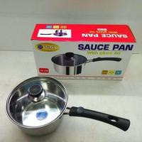 Gambar Sauce Pan Omizu Stainless 18 cm Tutup Kaca / Panci Susu Omizu dari Jaya 256 Jatinegara undefined 1 Tokopedia