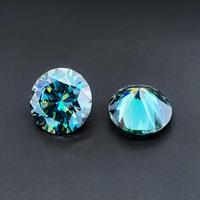 Gambar Batu Permata Moissanite 8.00 mm 2.0 ct Blue Green With GRA Certificate dari PermataNusantara undefined 3 Tokopedia