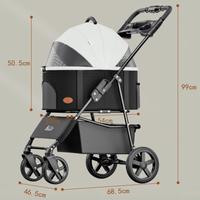 Gambar New Style Stroller Pet Carrier Kereta Dorong Lipat Anjing Kucing Dog Cat Troli Cabin Travelling Foldable Pet Cargo Accesories Trolley Luxury Dog Strollers Travel Outdoor Four Wheeled Folding | SP02FD White | SKU 7.008.0032 dari yabbadabbadoo.indonesia undefined 3 Tokopedia