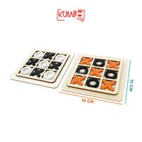 Gambar Mainan Edukasi Anak Tic Tac Toe Kayu XO Wooden Game Jigsaw - XO HITAM PUTIH dari Kumboid undefined 2 Tokopedia