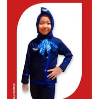 Gambar BARU!! Baju profesi pramugari anak hijab warna biru navy Kostum profesi anak pramugari hijab blue navy - XL dari GGdims undefined 2 Tokopedia