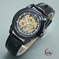 Gambar JAM TANGAN AUTOMATIC TALI KULIT SKELETON TRANSPARAN FREE BOX JAM TANGAN OTOMATIS - Hitam Kombi dari VIPP WATCH undefined 3 Tokopedia
