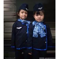 Gambar BARU!! Baju profesi pramugari anak hijab warna biru navy Kostum profesi anak pramugari hijab blue navy - XL dari GGdims undefined 4 Tokopedia