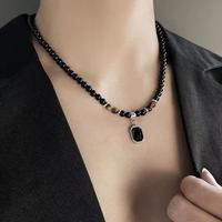 Gambar Kalung Titanium Pria Wanita Trendy Rantai Korea Kalung Cowok Keren Titanium Kalung Pria Titanium - Hitam dari YTAY.Sarindo undefined 5 Tokopedia