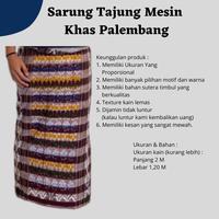 Gambar Sarung Tajung Songket Palembang Sarung Bahan Kain Sutera Panjang 2 Meter - MOTIF 5 dari tokokondang55 undefined 2 Tokopedia